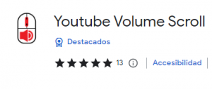 Youtube Volume Scroll